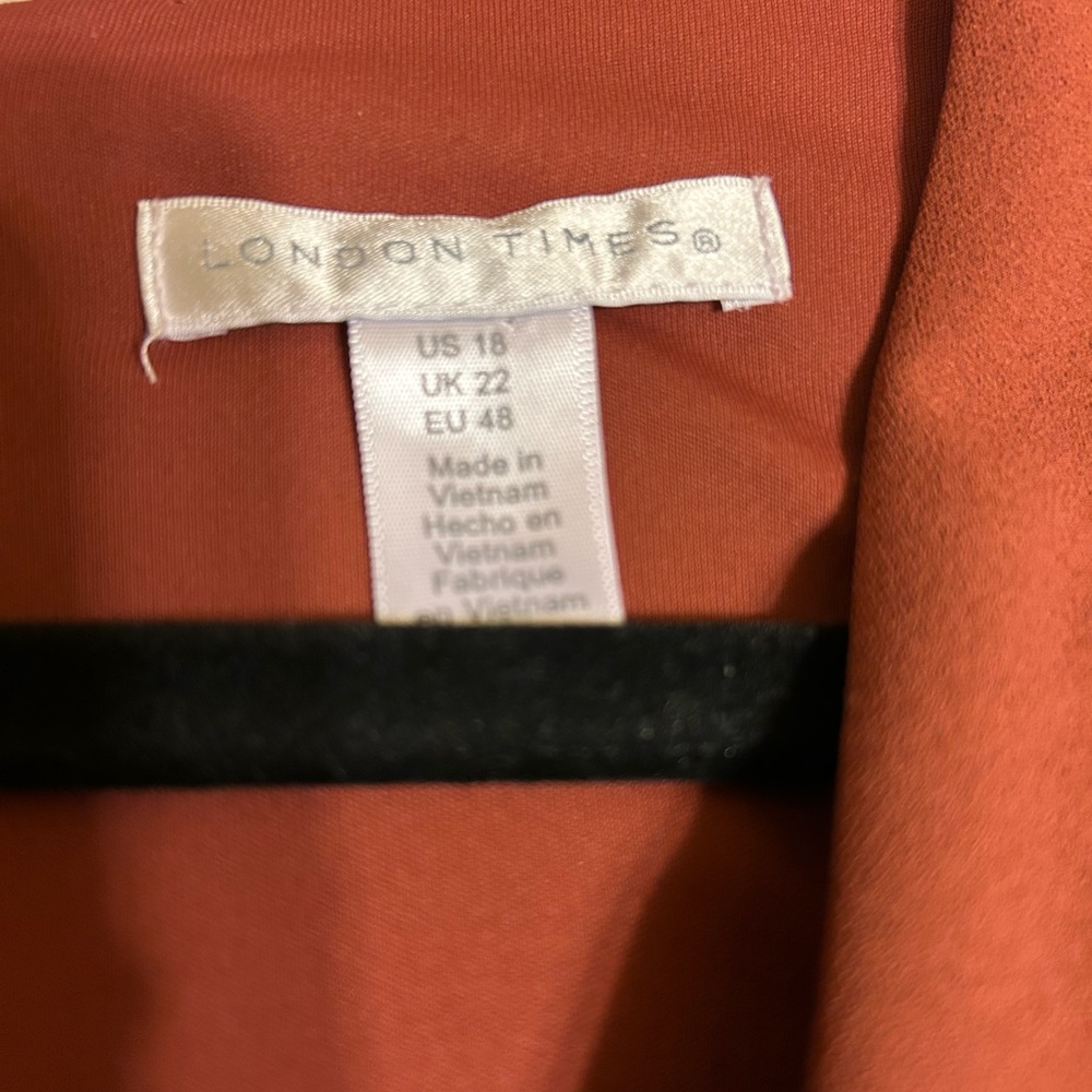 London Times Rust Midi Dress